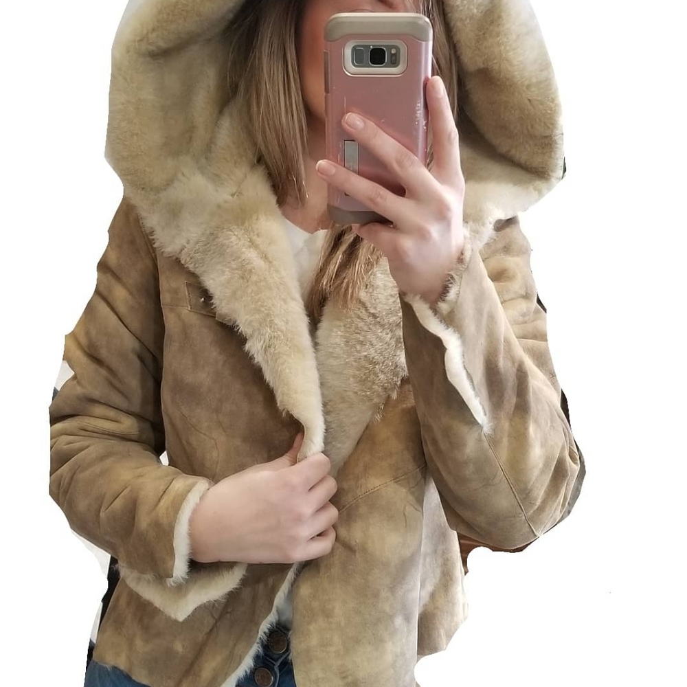 Newport News Leather Hide Coat
